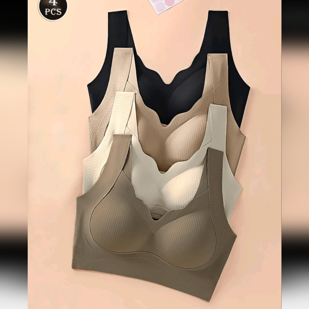 Brand New 4 Pack Of Soft Sports Bras From SHEIN Size XL